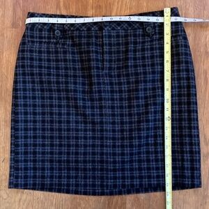 Eddie Bauer Black and Gray Plaid Pencil Skirt